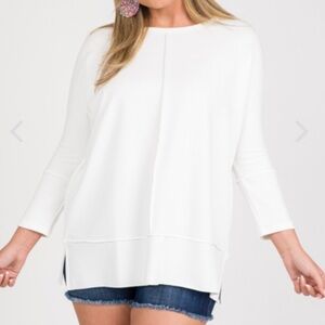 Spanx Perfect Length Tunic Sweatshirt Size 2XL Dolman Sleeves While Cozy Fabric